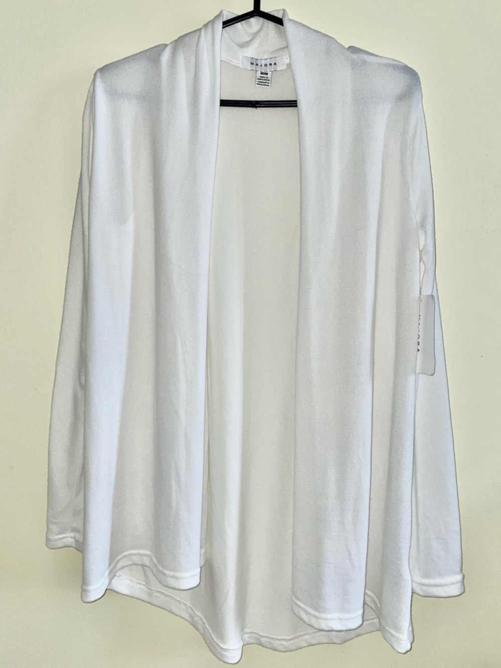 White Open-Front Women's Cardigan Sweater Lightweight